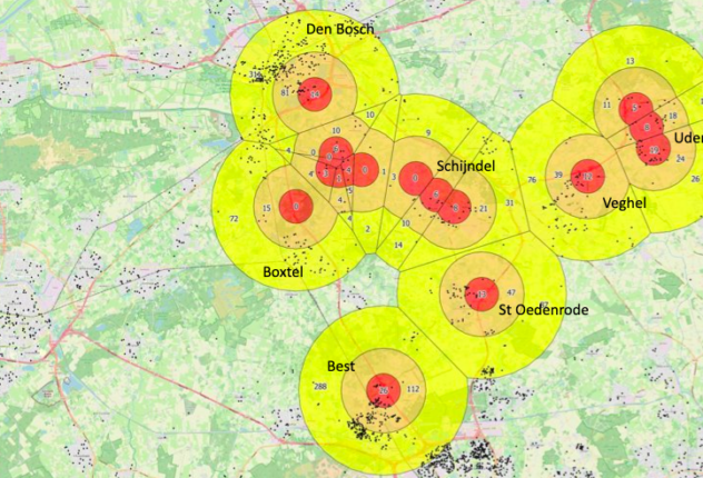 Data waarop de BusinessLine routes zijn gebaseerd