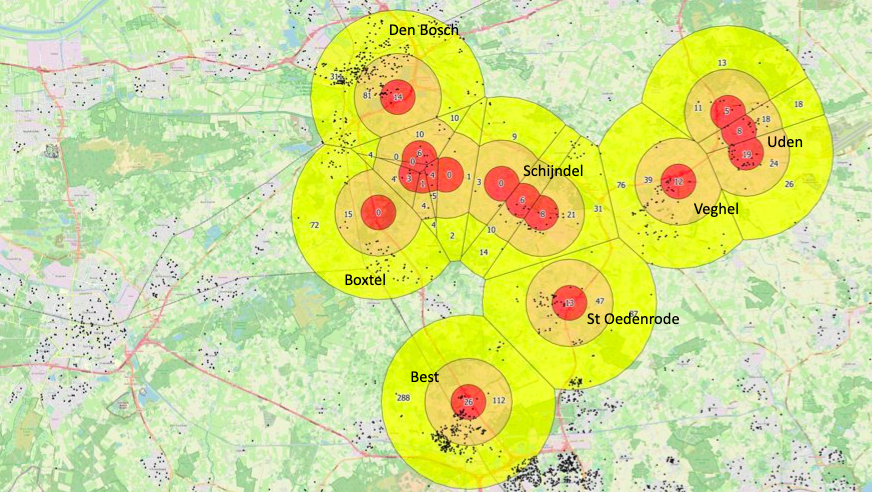 Data waarop de BusinessLine routes zijn gebaseerd