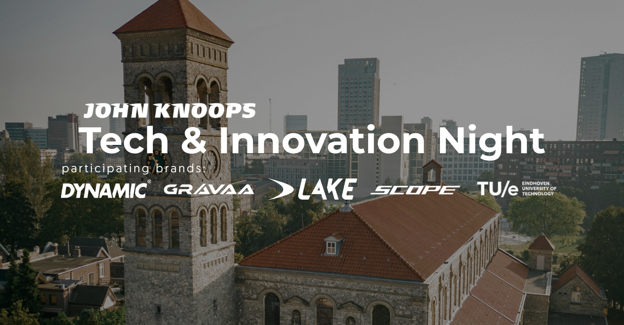 Headerafbeelding voor John Knoops Tech Innovation Night, met tech-gerelateerde visuals en branding.
