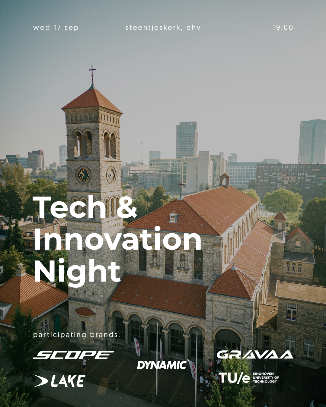 Headerafbeelding voor John Knoops Tech Innovation Night, met tech-gerelateerde visuals en branding.