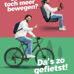 Poster met QR-code Da's zo gefietst