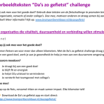 Teksten Da's zo gefietst challenge